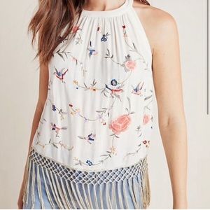 NWT Size 8 Anthropologie Gatsby Embroidered Shirt